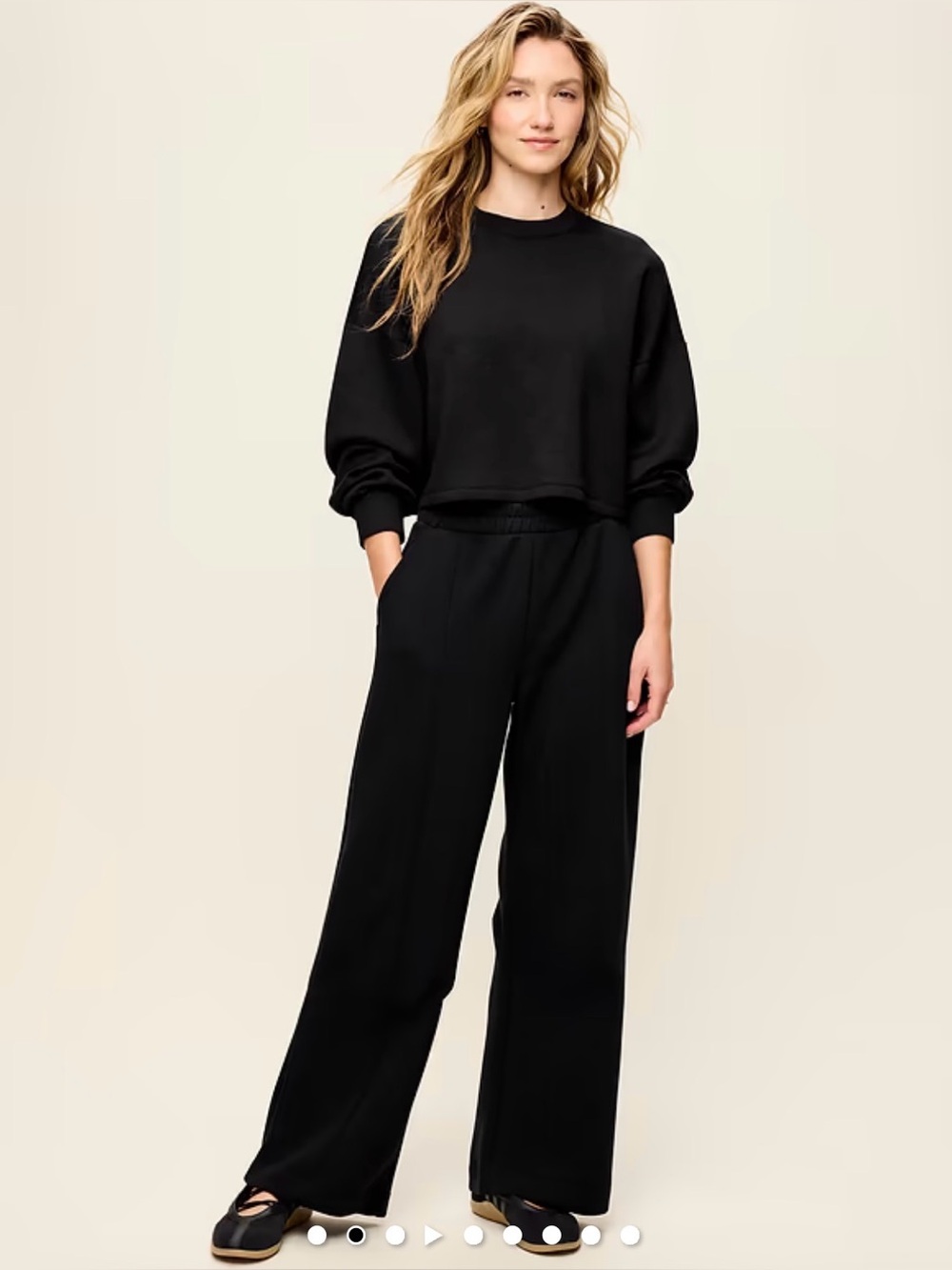 Old Navy Black Wide-Leg Sweatpants with Elastic Waistband